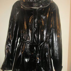 Shiny Black Rain Jacket